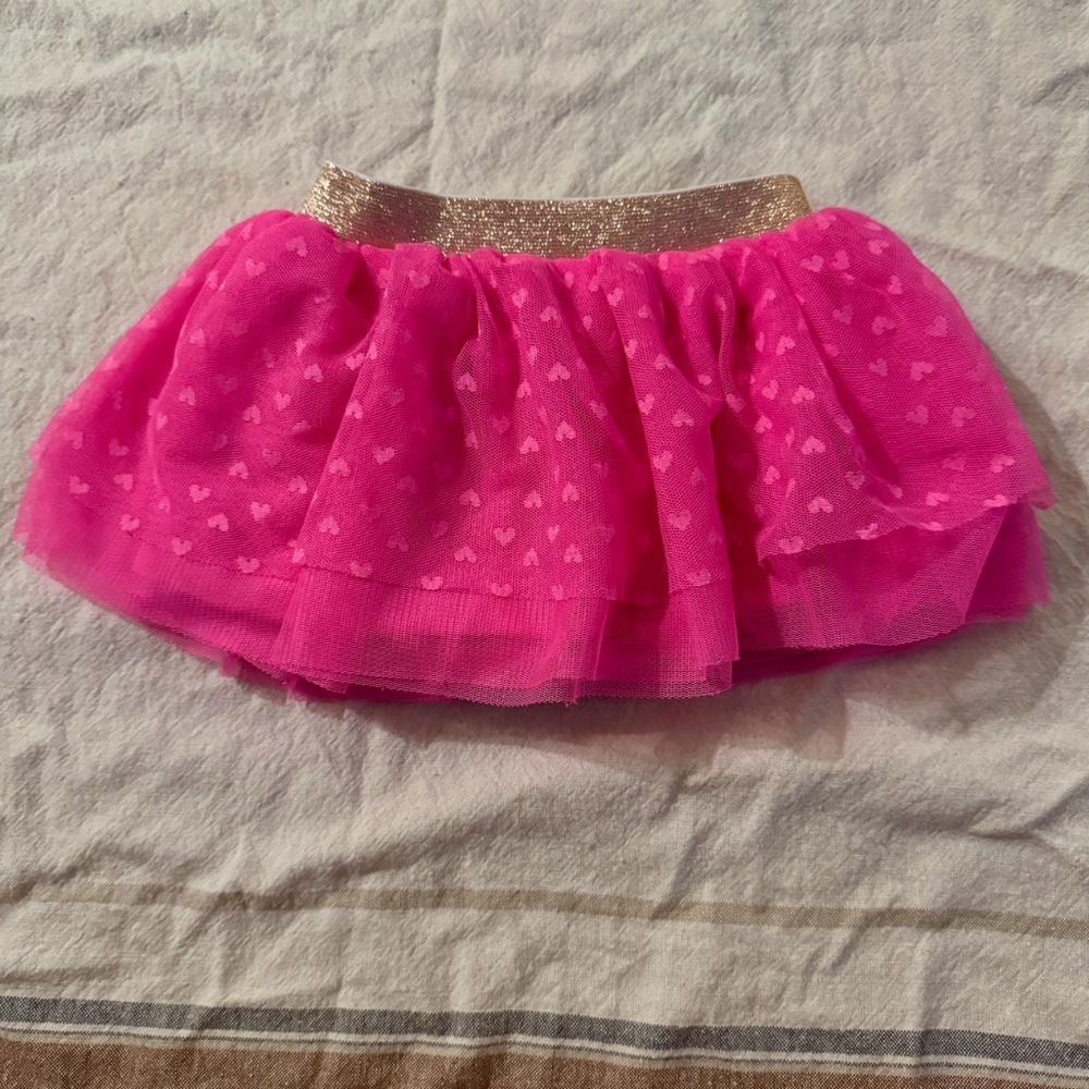 Baby heart pink skirt